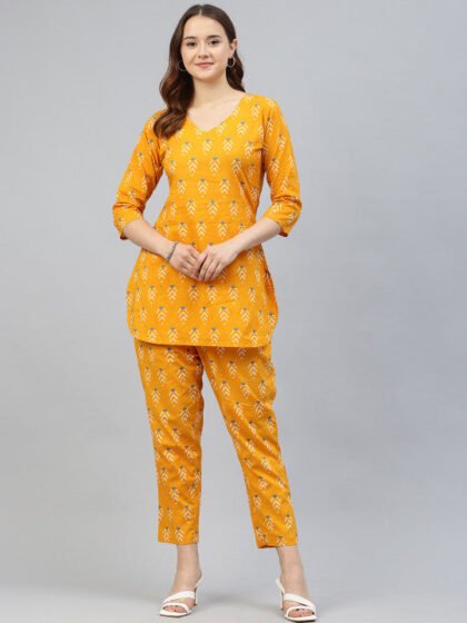 Ethnic Motifs Printed Pure Cotton Co-Ords