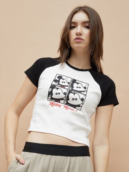 Women Mickey Printed T Shirt