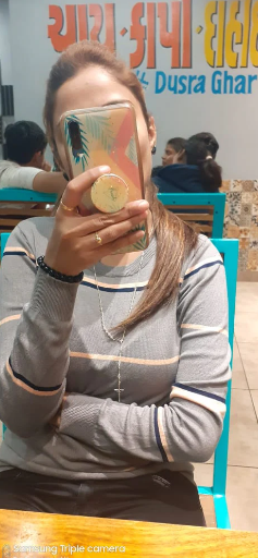 Women Grey & Peach-Coloured Striped Pullover - Image 5