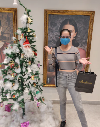 Women Grey & Peach-Coloured Striped Pullover - Image 8