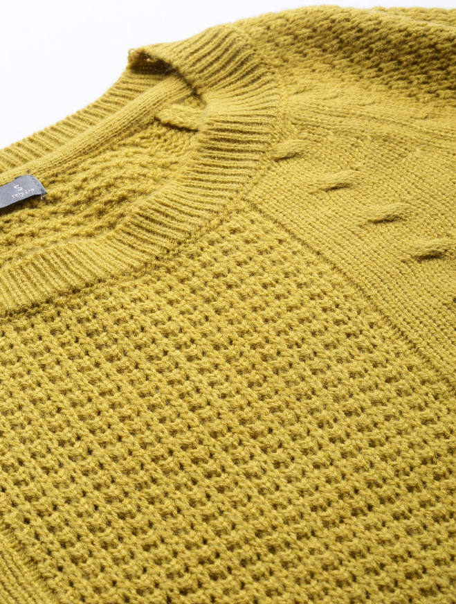 Women Off-White Self-Design Sweater - Image 2