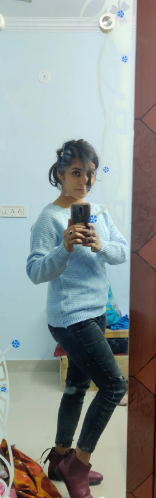 Women Blue Self-Design Sweater - Image 8