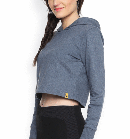 Blue Cropped Sweatshirt