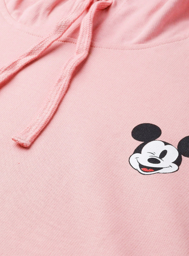 Women Peach-Coloured Solid Hooded Sweatshirt - Image 4