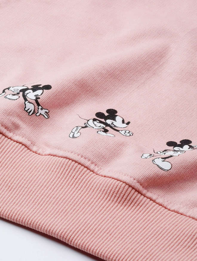 Women Peach-Coloured Solid Hooded Sweatshirt - Image 5