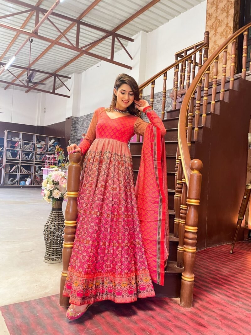 falak chanderi maxi set - Image 3