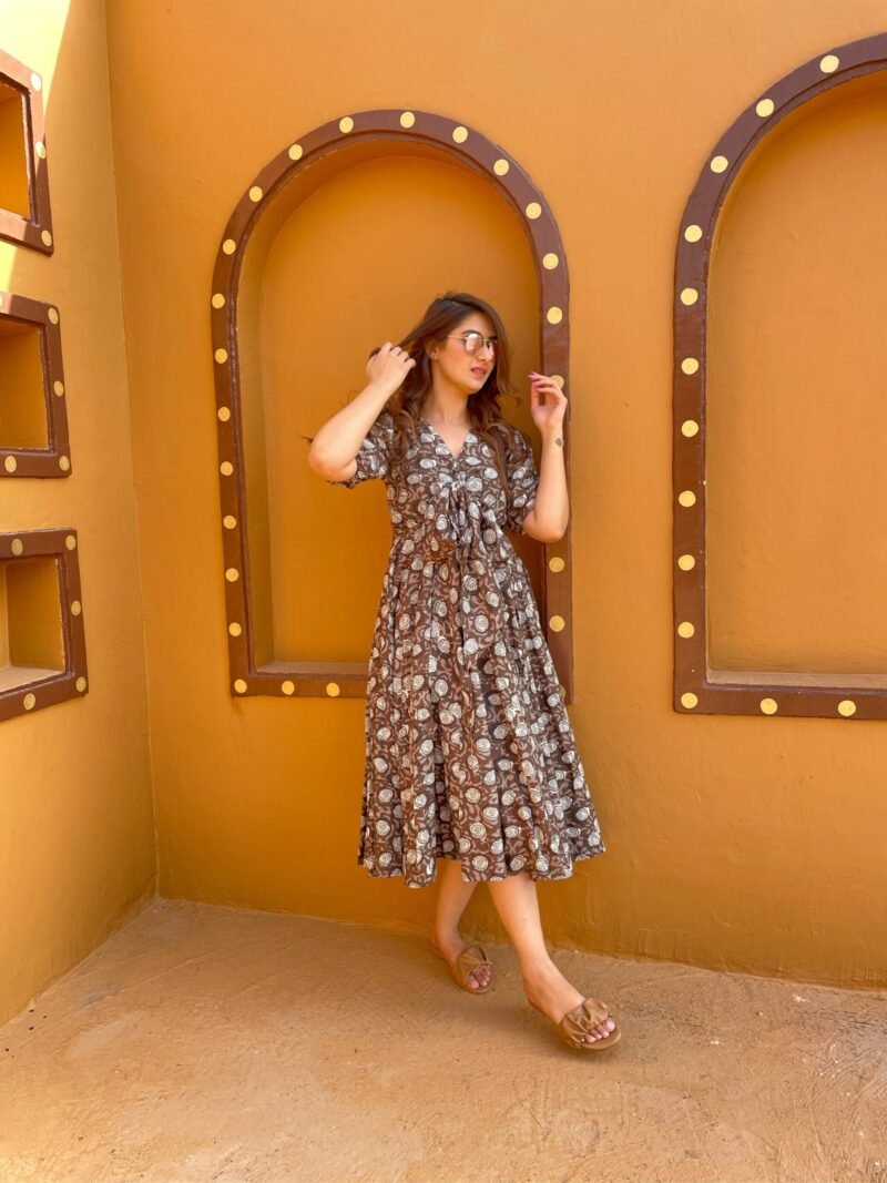 brown zue dress - Image 2