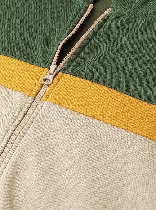 Women Beige & Olive Green Antiviral Protective Finish Sweatshirt - Image 3