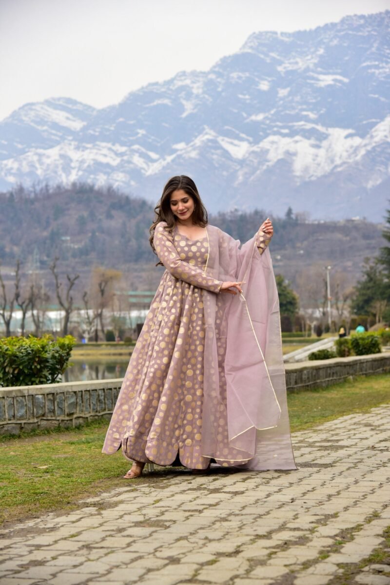 armina pastel chanderi maxi set - Image 5