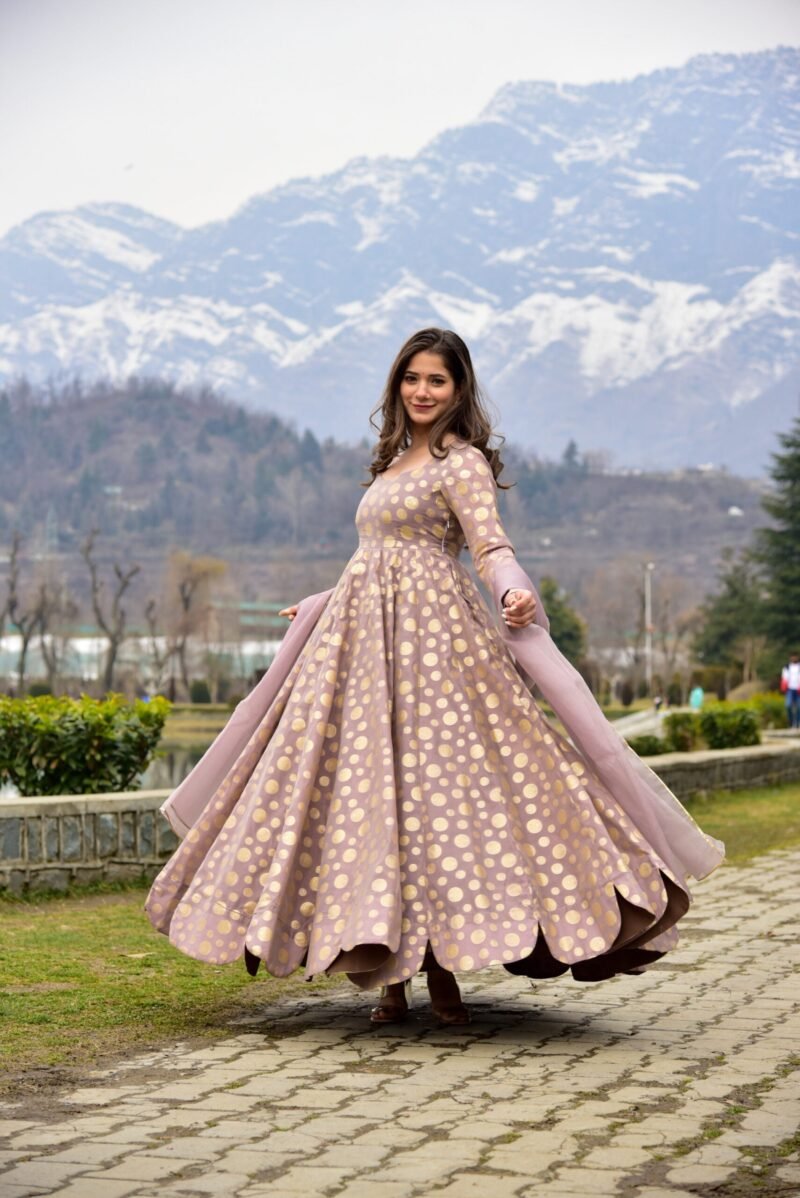 armina pastel chanderi maxi set - Image 3