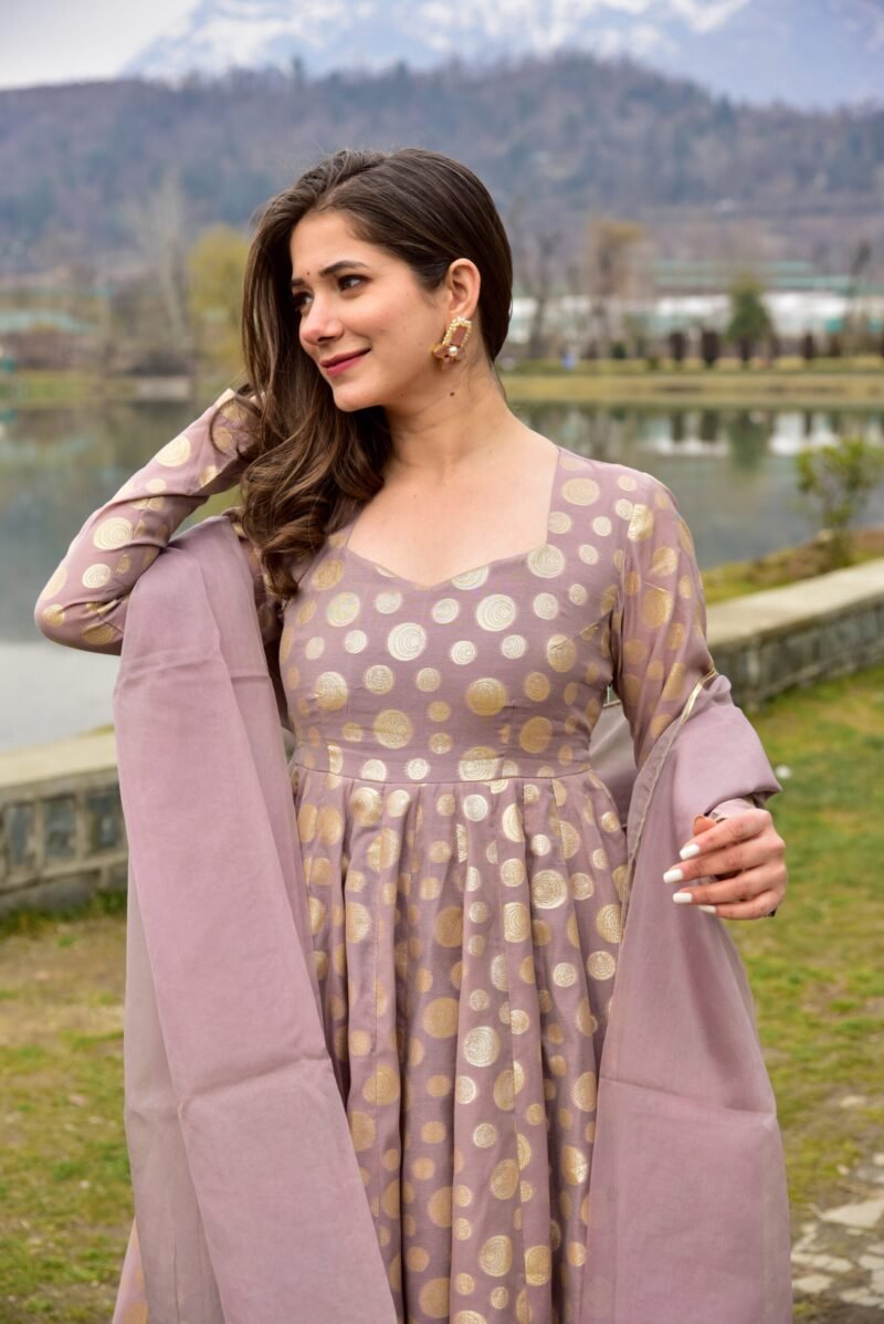 armina pastel chanderi maxi set - Image 2