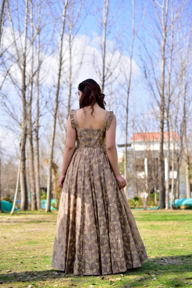 casper brown chanderi dress - Image 6
