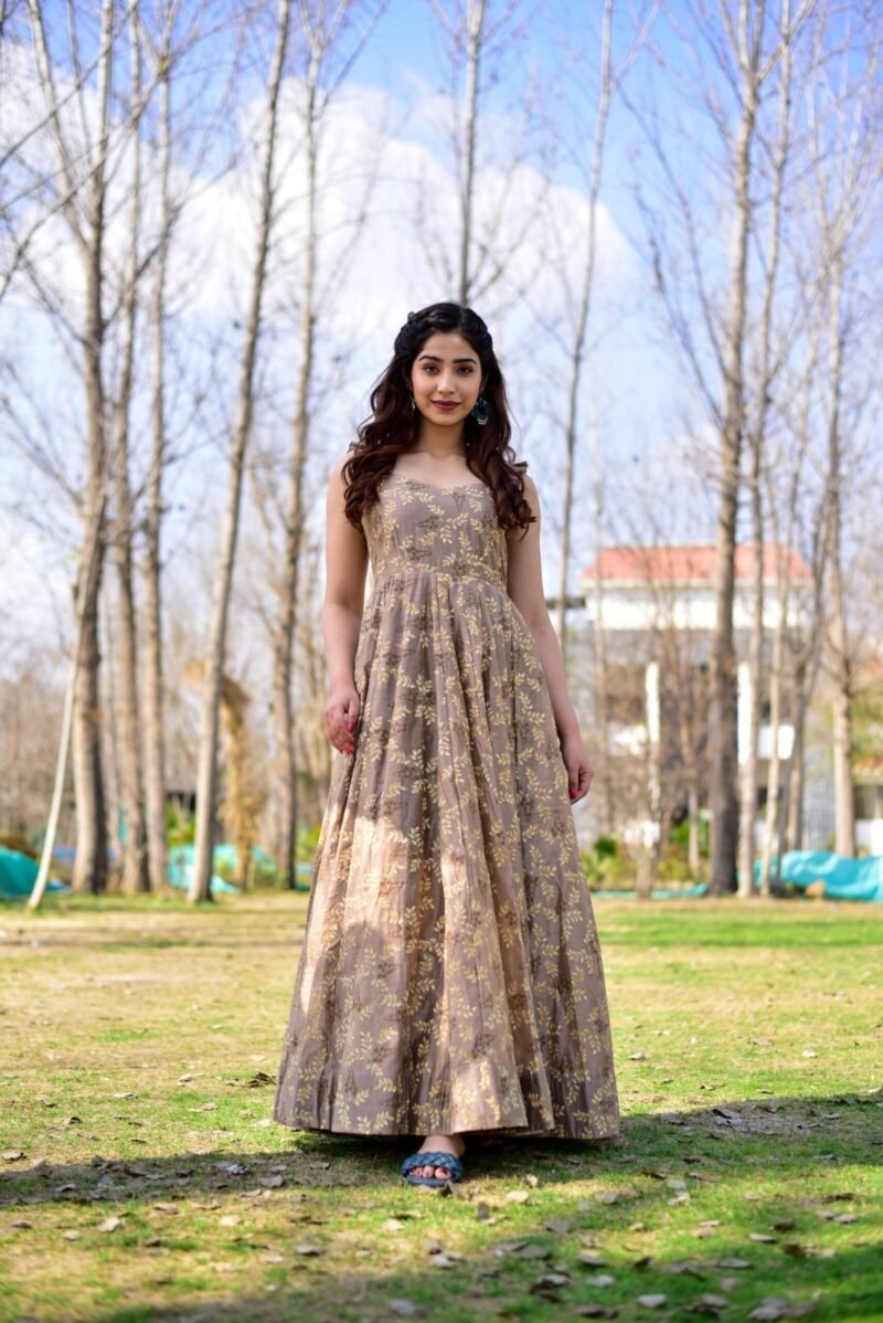 casper brown chanderi dress - Image 5