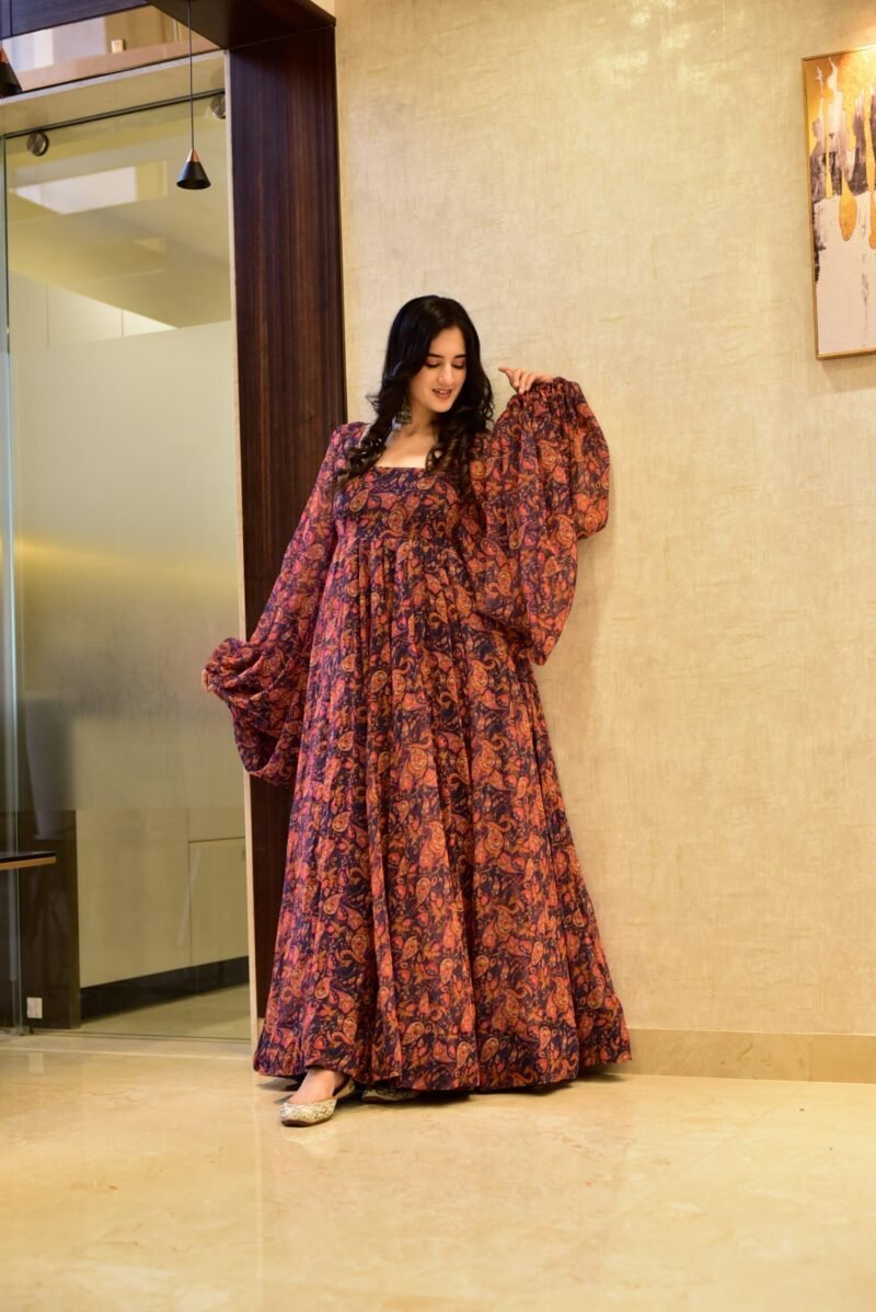 alisha blue georgette dress - Image 5