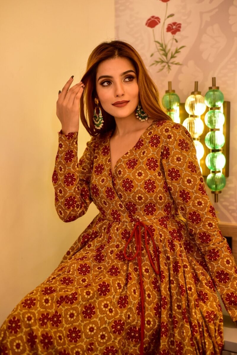 aarna mustard cotton suit - Image 2