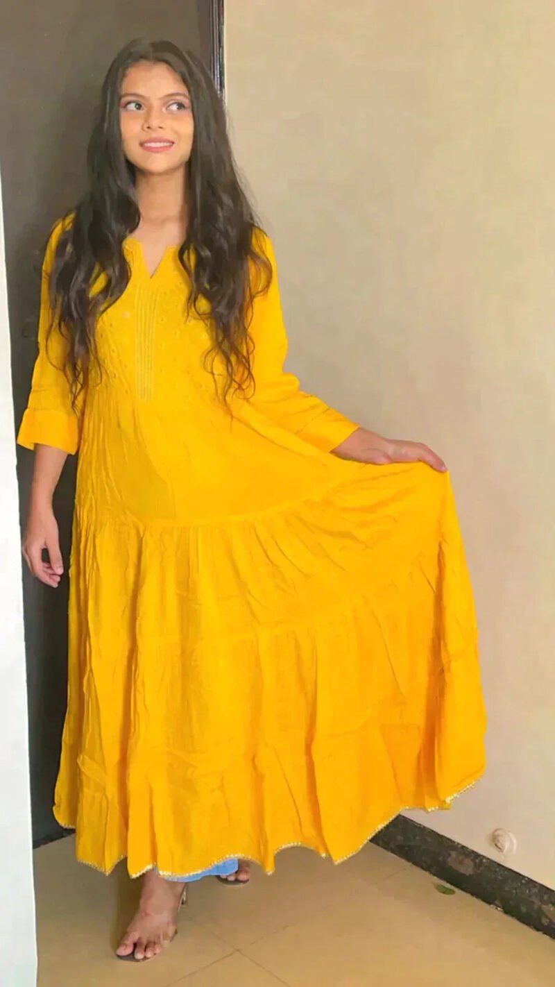 KesariyaVanity Embroidered Gown Suit - DEAL - Image 6