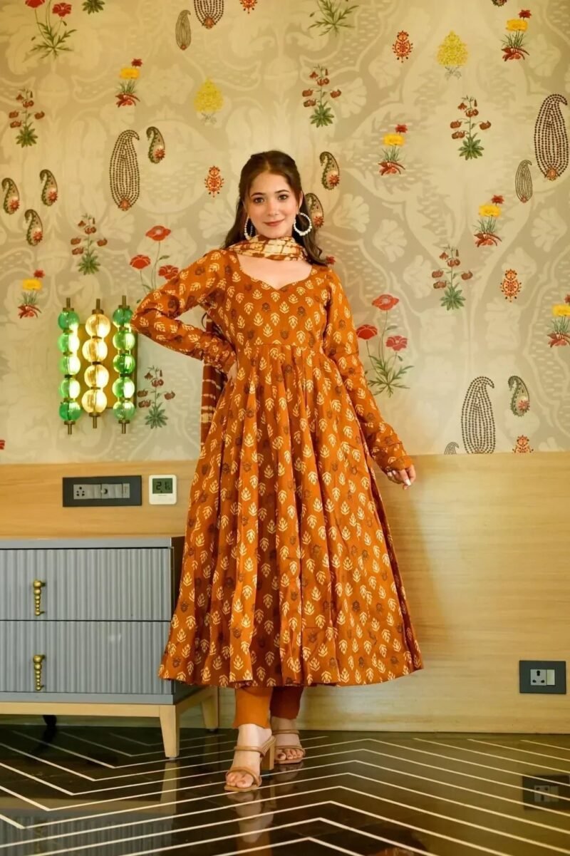 surajmukhi mustard suit set - Image 5