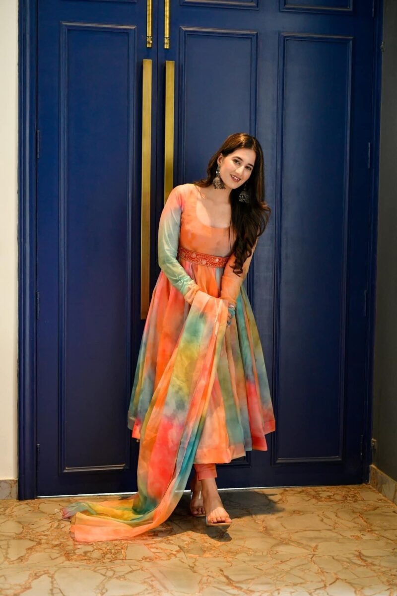 multicolor organza suit set - Image 6