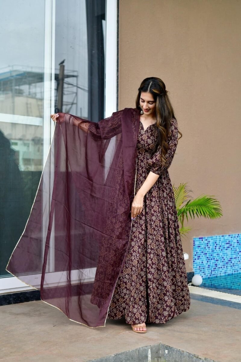 Anokhi brown maxi set - Image 5